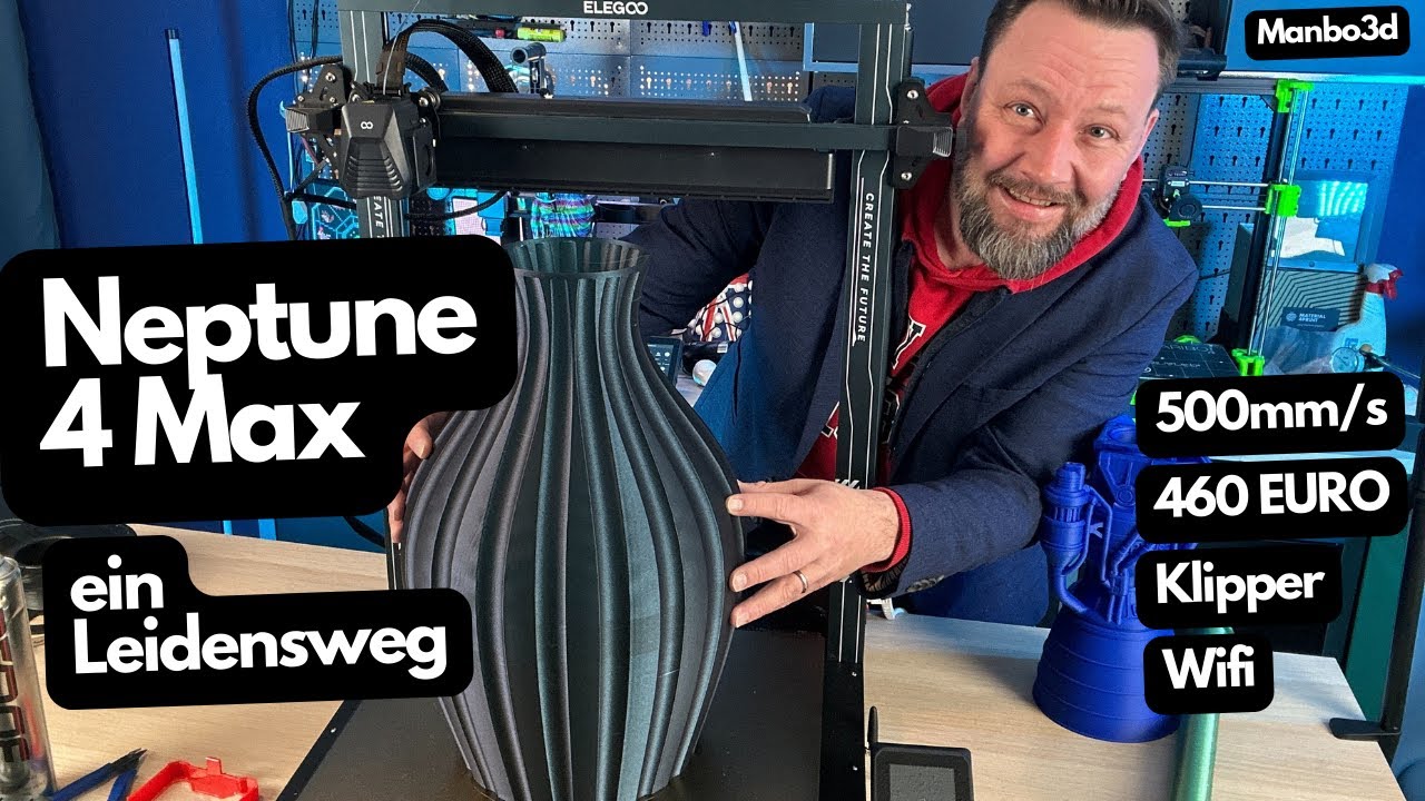 Der riesige Elegoo Neptune 4 Max 420x420x480mm Klipper Monster