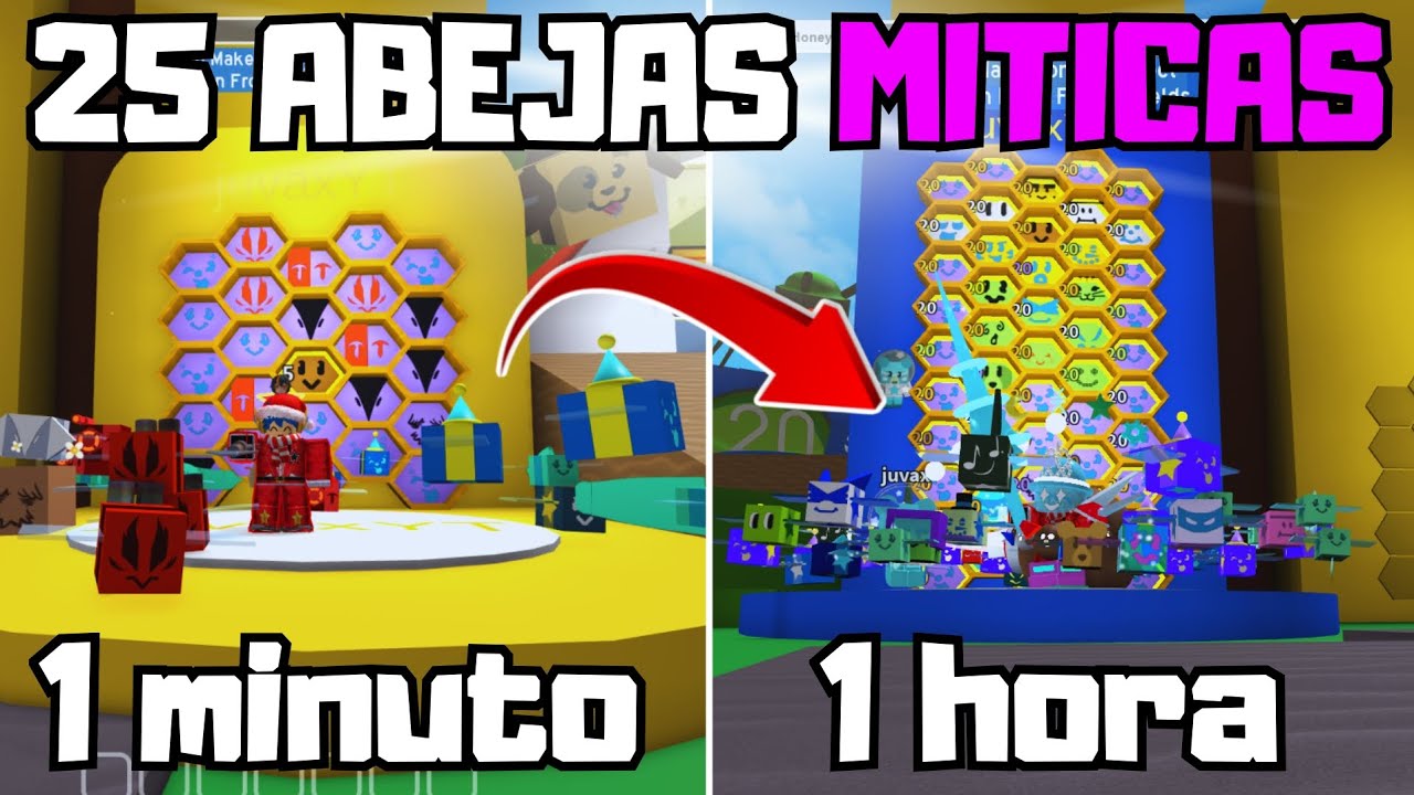 EMPECÉ en BEE SWARM con 25 ABEJAS MÍTICAS! PODRÉ TERMINAR EL JUEGO? | Roblox bee swarm Simulator 