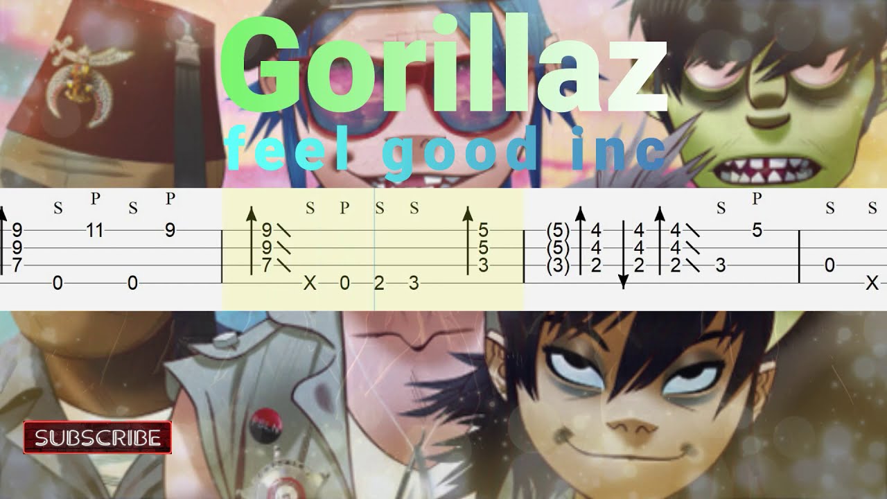 Gorillaz - Feel Good Inc Bass Guitar Tabs