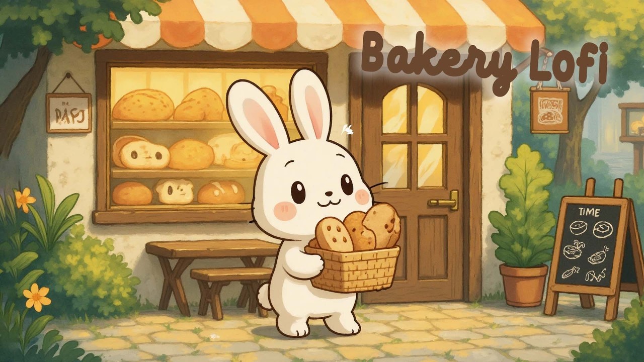 Bakery Lofi Bunny ☀️ 1 Hour Chill Beats 🎧 Cute Lofi HipHop for Study & Relax