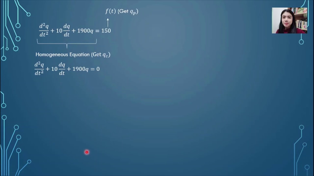 Electric Circuit (Application of Second Order Differential Equation)