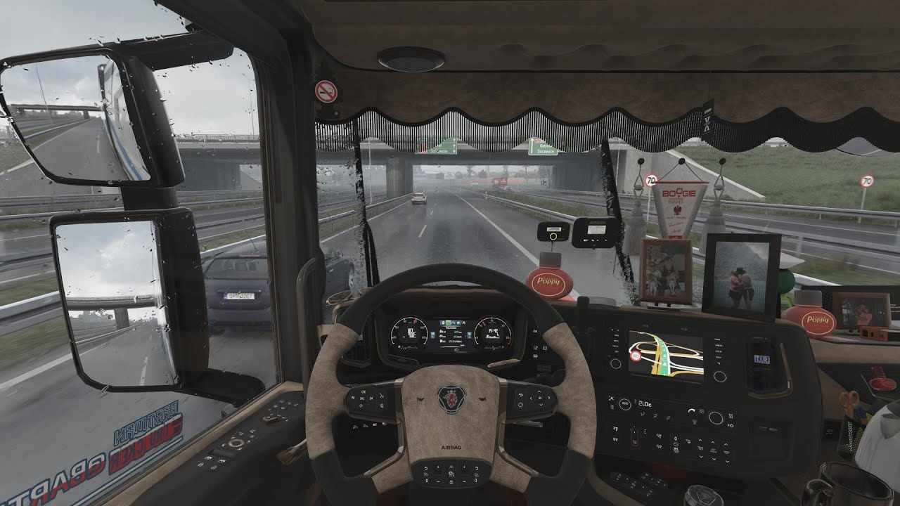 Po ośmiu trasach, zjazd na baze #graviscargo #eurotrucksimulator2 PNG + Snowymoon