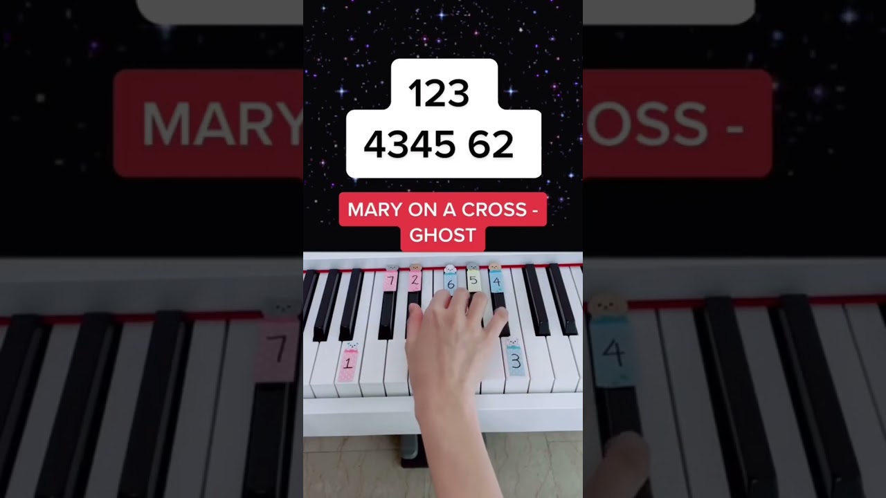Mary On A Cross - Ghost (Piano Tutorial) #maryonacross #ghost #pianoshorts #easypianotutorial