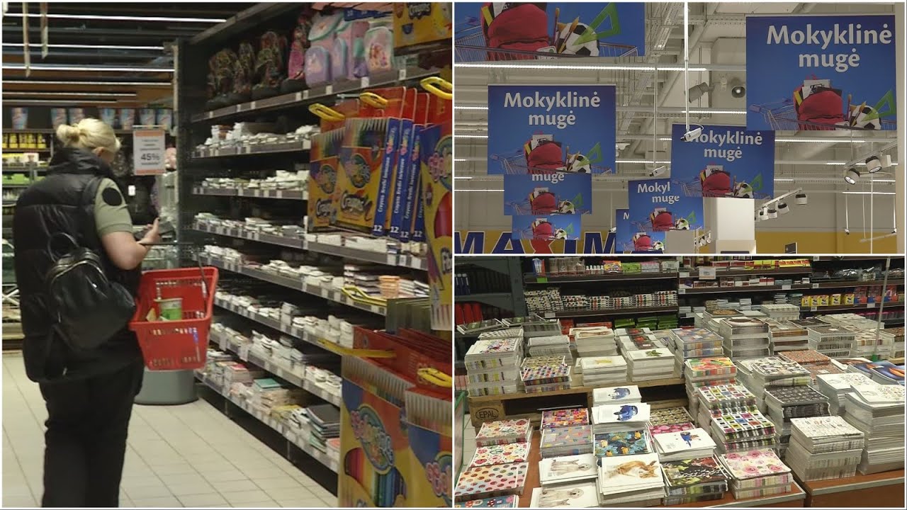 Prekybcentrių lentynose – mokyklinės prekės: išleisti pirmoką į mokyklą gali atsieiti keletą šimtų