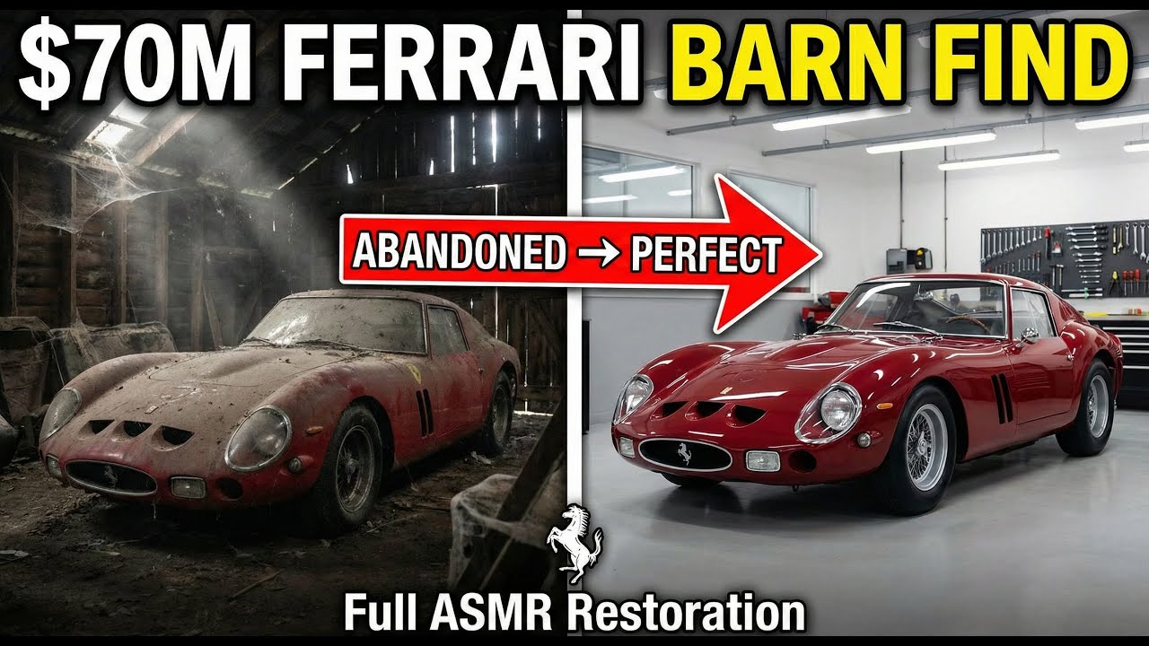 ABANDONED $70 Million Ferrari 250 GTO Barn Find – Full ASMR Restoration to Perfection