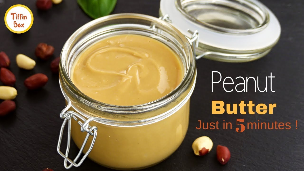 Homemade Peanut Butter just in 5 minutes by Tiffin Box | Kids Healthy Breakfast/ Tiffin Idea