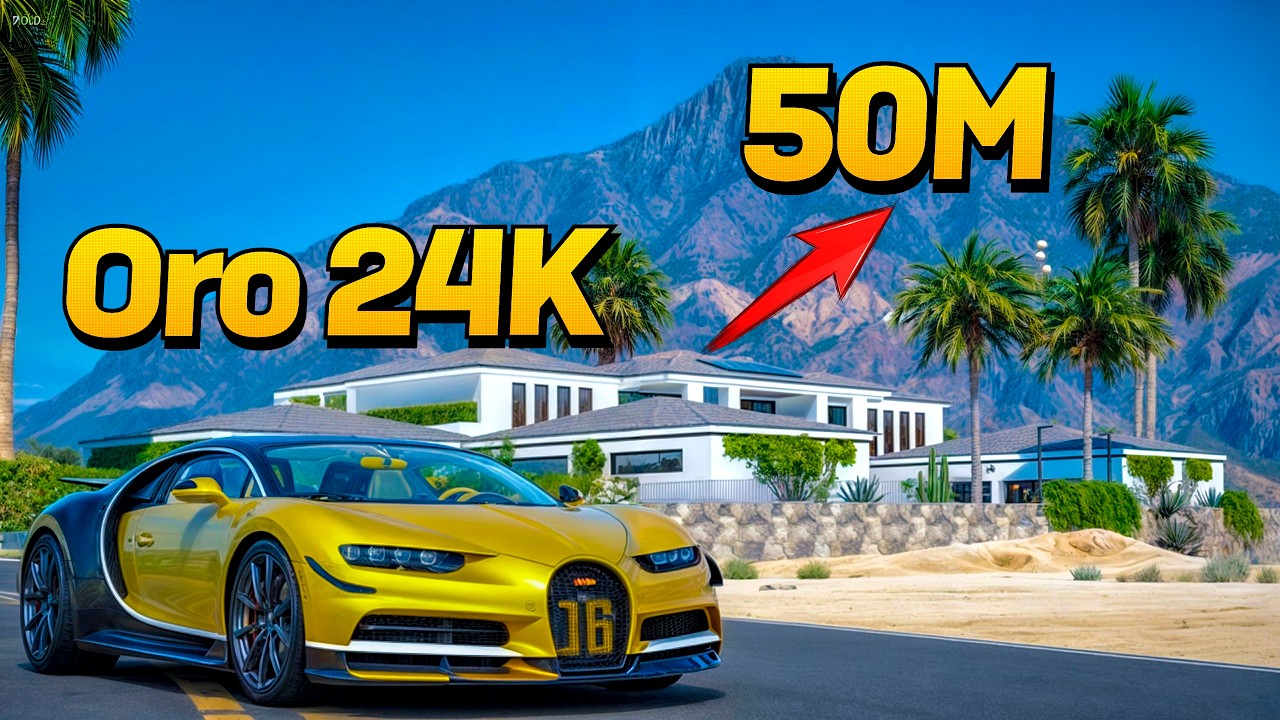 Retamos Un Bugatti De Oro A Correr Por Una Mansion De 50M