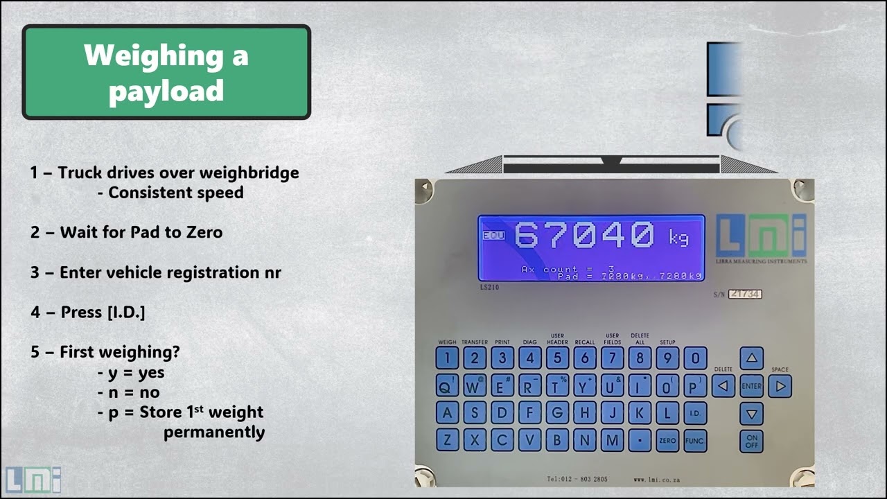LS210 Scale: Operation of the In-Motion Type