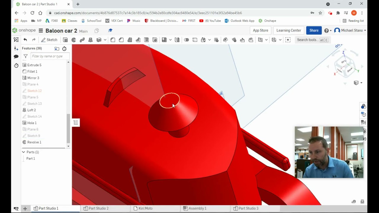 Balloon Car Air Path in Onshape