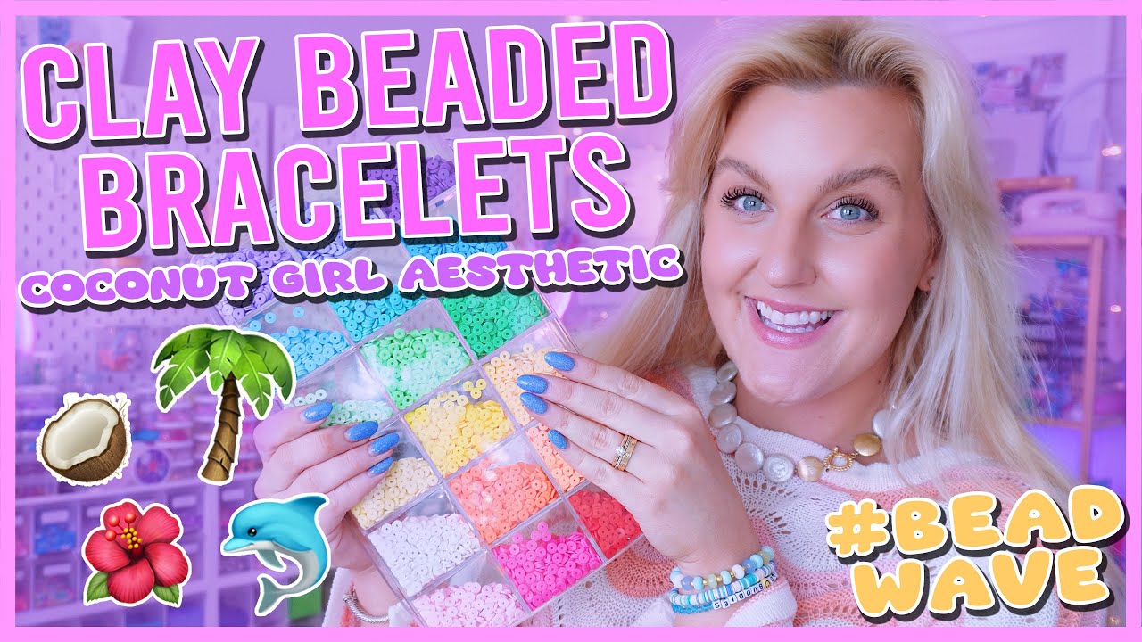 Summer Bracelet Inspo 🌴 DIY Coconut Girl Aesthetic 🌊 Make Beaded Bracelets with Me ✨🥥 #BEADWAVE