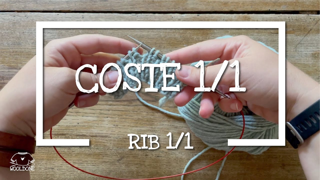 Lavoro a maglia: il Punto Coste 1/1 o Rib Stitch 1/1