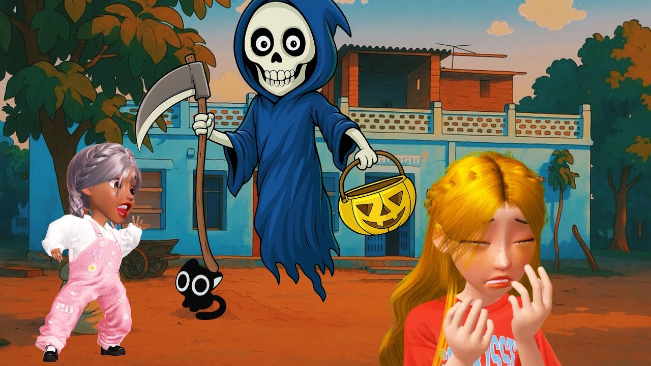 رحله للقريه المهجوره 😰👻  #مرجونه انيميشن #رسوم_متحركة سماسم كدوشه