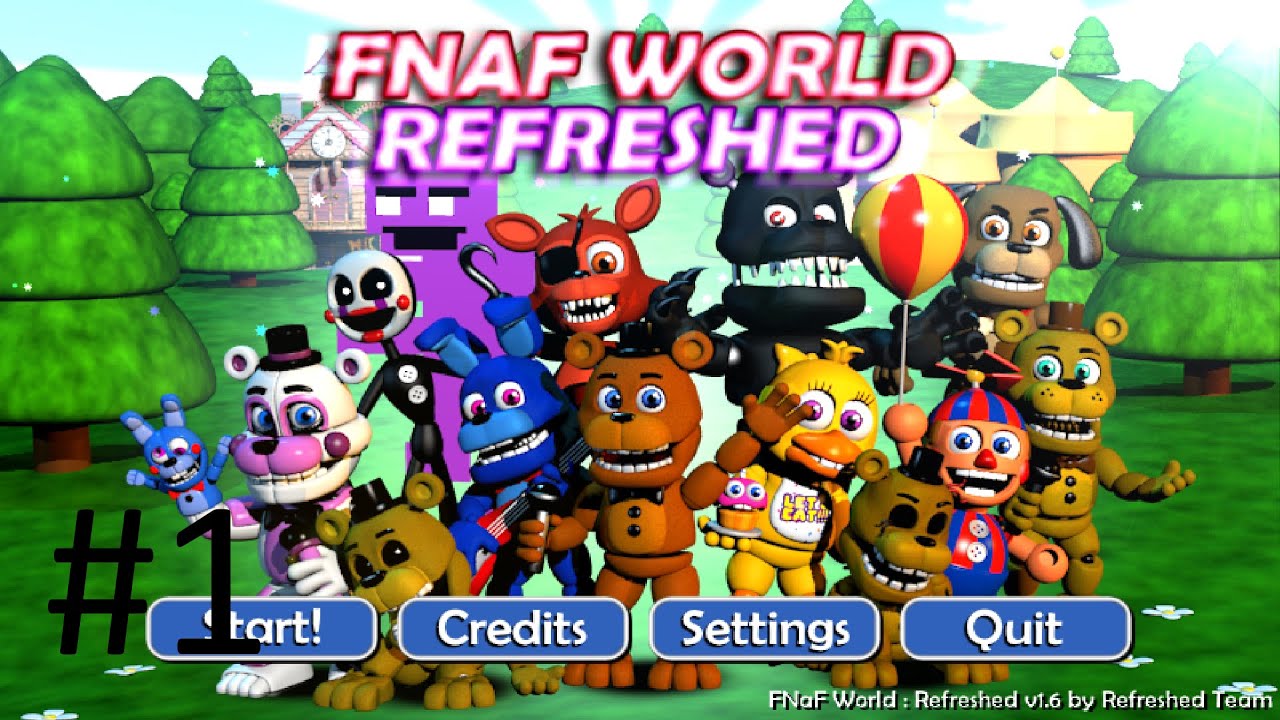 первая прохождения fnaf world refreshed #1 #countryballs #fnaf