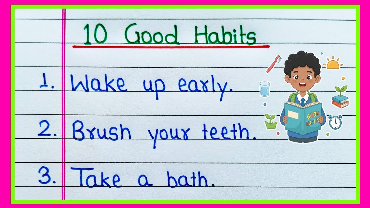 10 Good Habits in English | Good Habits | 10 Good Habits 
