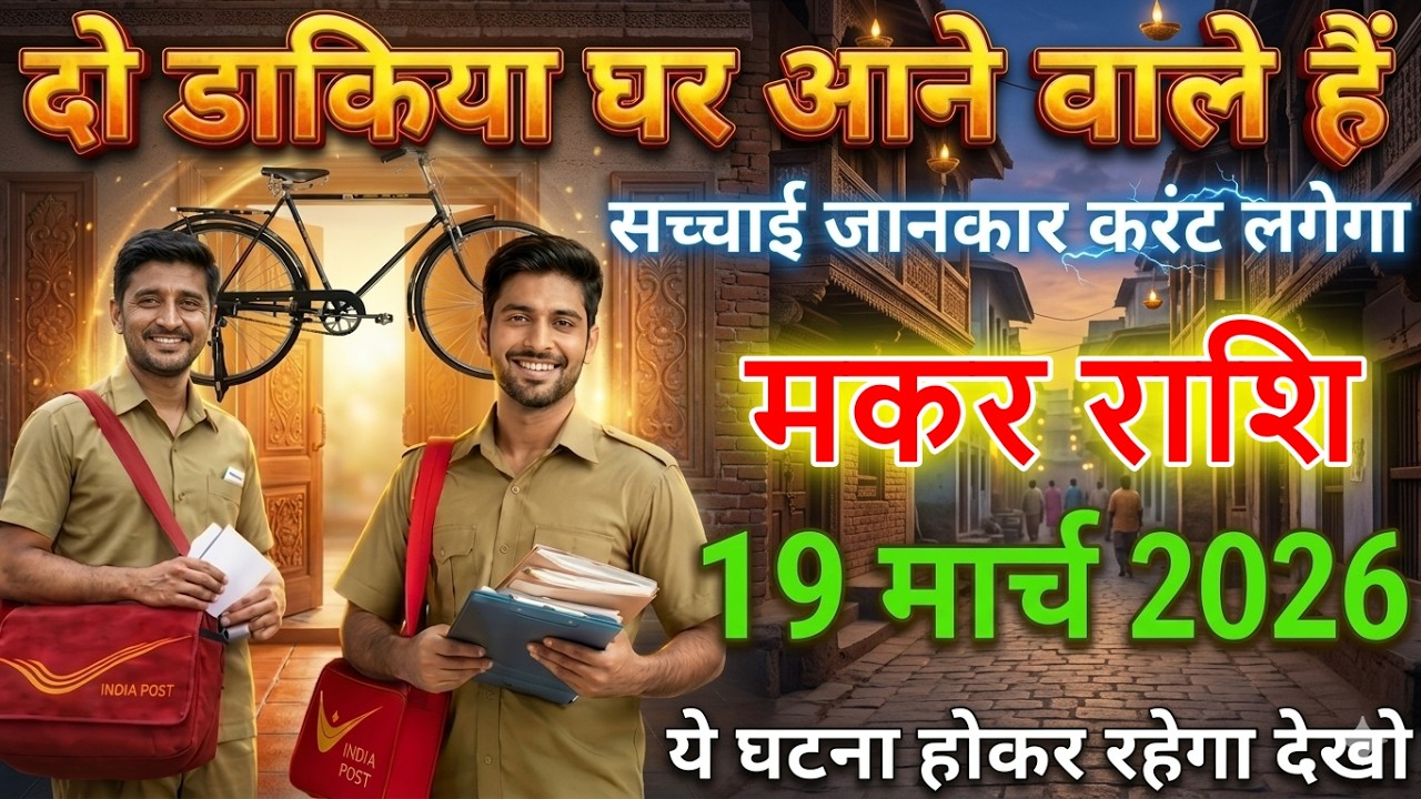 मकर राशि वालों 19 मार्च 2026 को दो डाकिया घर आएंगे 😱 | दिमाग हिल जाएगा | शनिदेव का सबसे बड़ा तोहफा