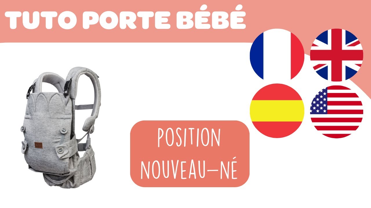 BEABA - Najell Original : Porte Bébé, position nouveau-né (English/ French / Spanish)