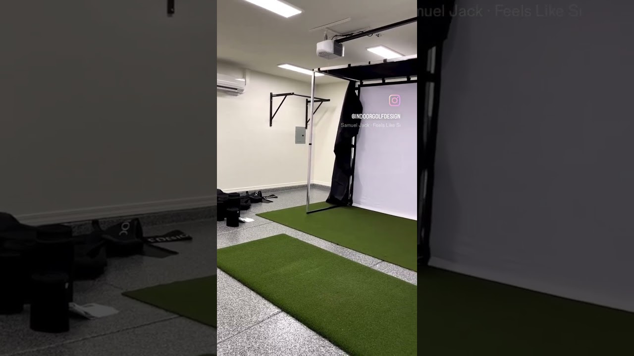 Our new garage golf simulator with @ParkerandSonsInc  coming soon!
