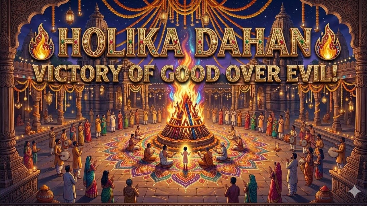 Legend of Holika Dahan  Holi होली रंगो का त्योहार #Holi2026 #HappyHoli #FestivalOfColors