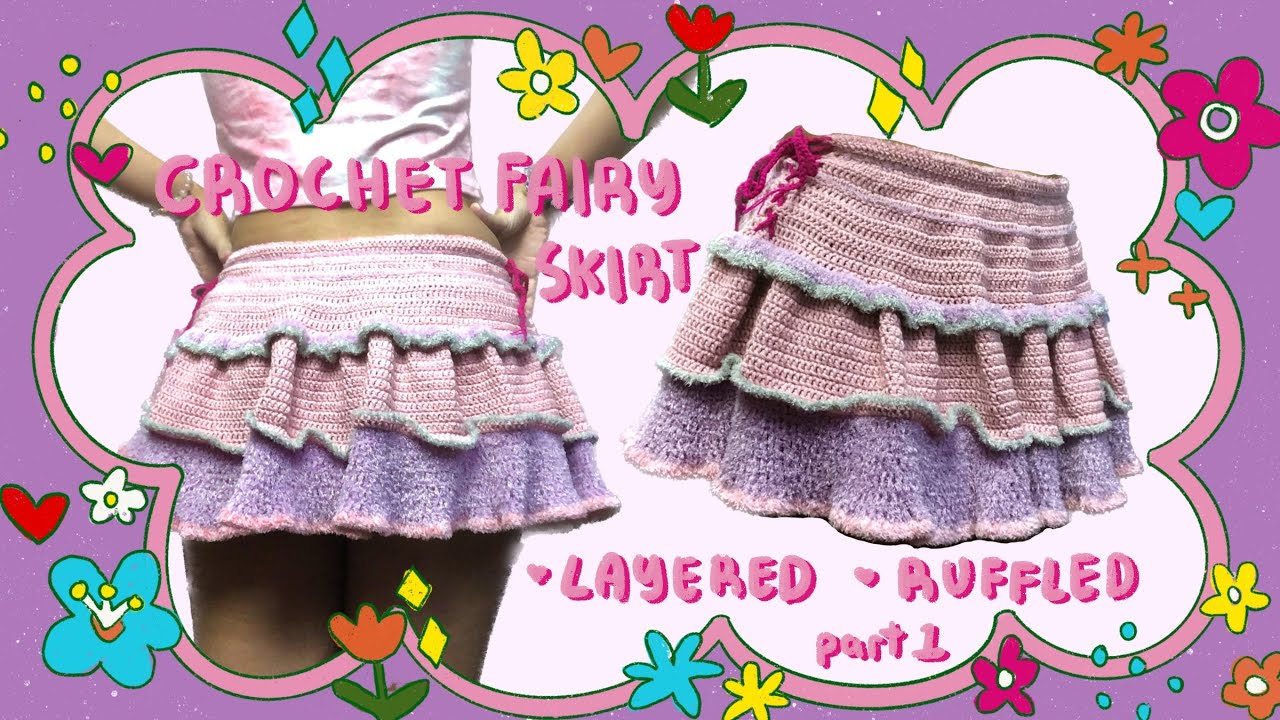 Crochet Fairy-core Mini Skirt | part 1 | CROCHET TUTORIAL | zeelahgumamela