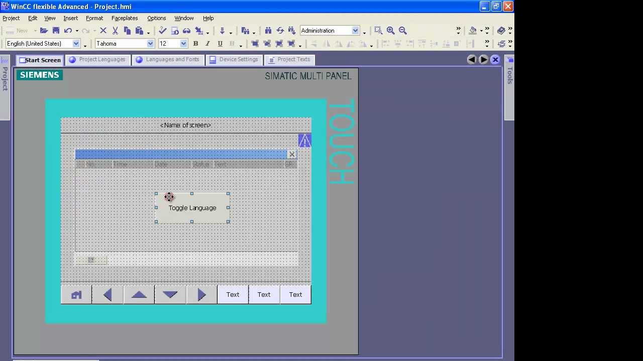 05  writing arabic at WinCC Flex using ArabicUnicode sln