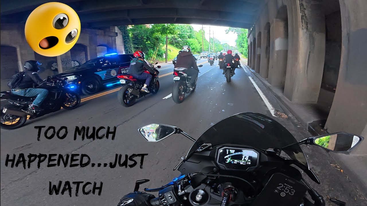 ZX6R First Group Ride I ATL MOB RIDE...It was A LOT!!!