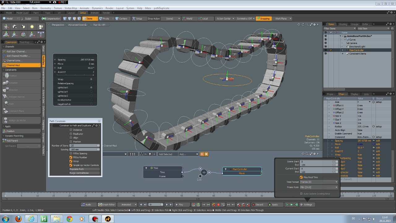 Luxology modo -  Animation Basics Part 05 - Tank Tread
