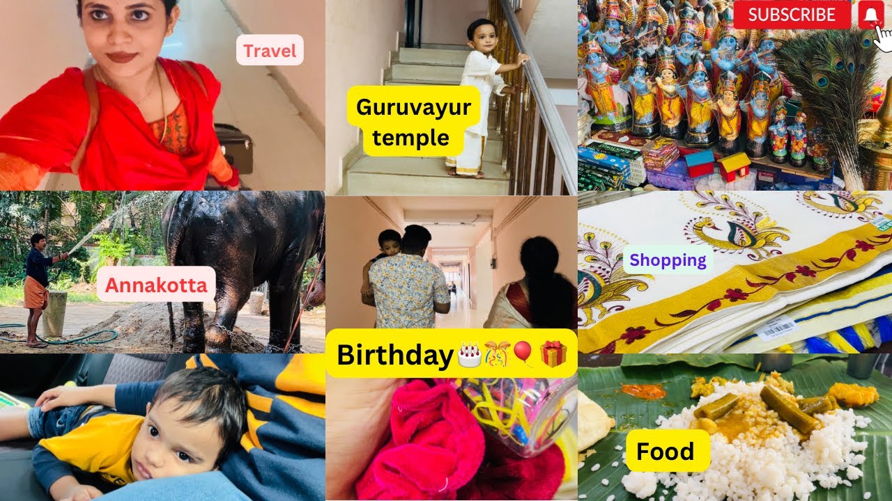 Guruvayur Temple Vlog | Birthday |Shopping | Food | Travel | Anakotta |Aswathiajayvlogs