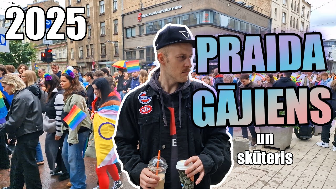 BIJĀM PRAIDA GĀJIENĀ un pakaļ skūterim