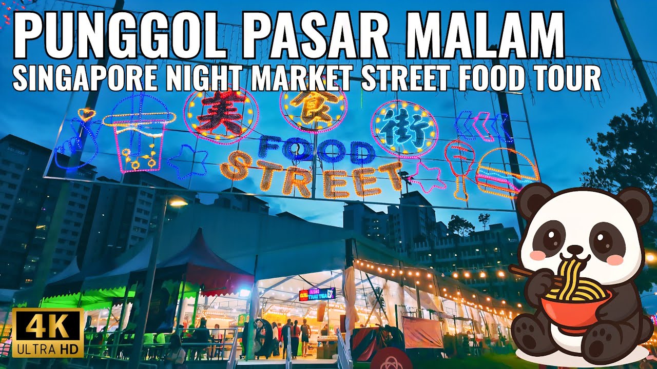 Punggol Pasar Malam 2025 FULL Tour | Sumang Walk Night Market Street Food Tour [4K]