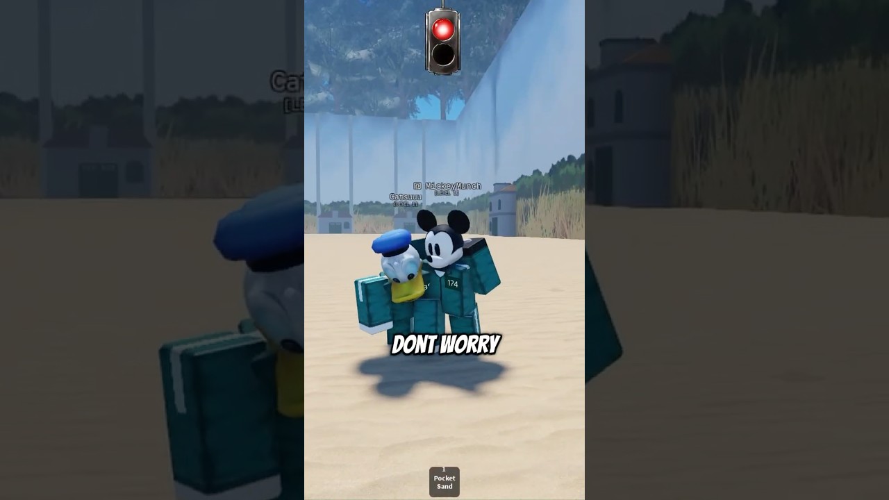MICKEY saves DONALD in SQUID GAME 🐙😭 #roblox #funny