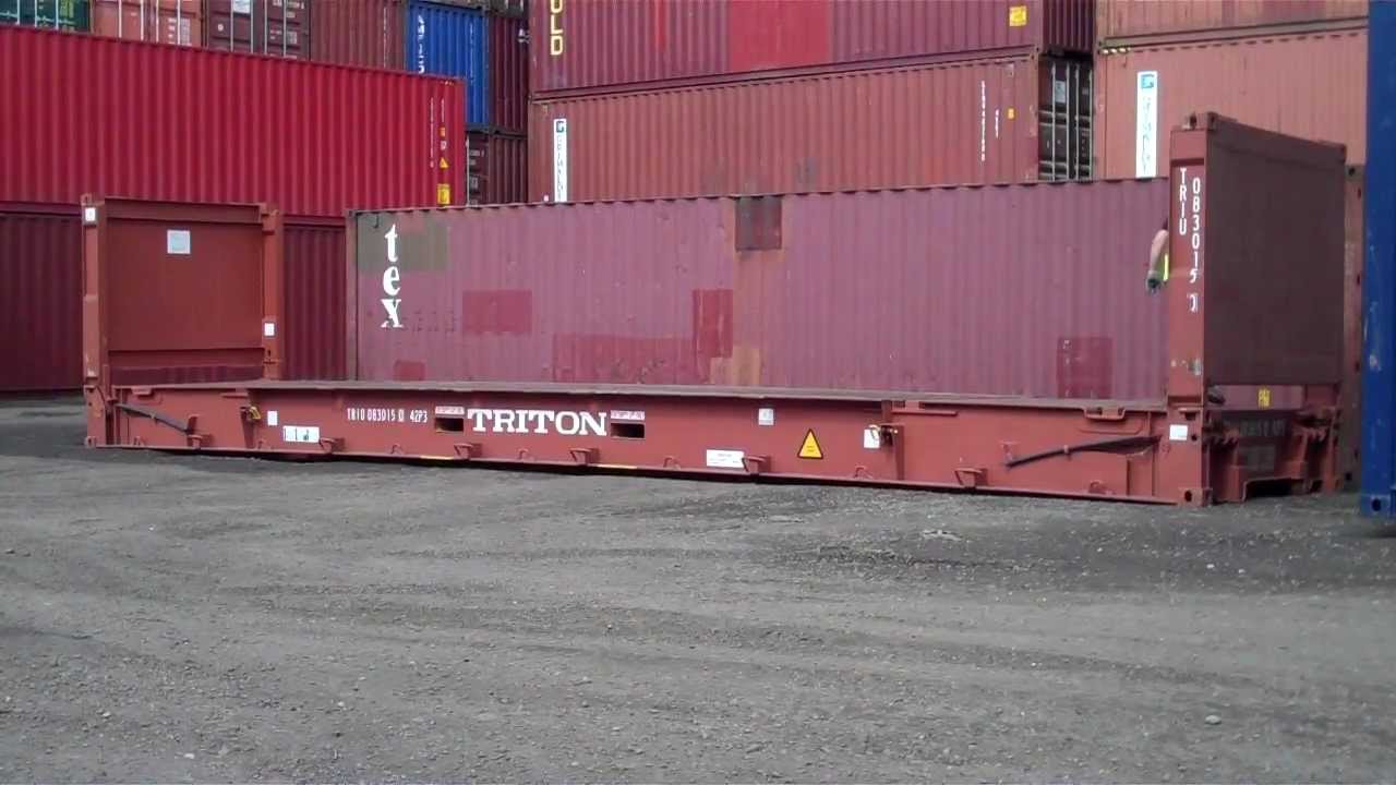 40ft collapsible flat rack shipping container - www.bullmanscontainers.co uk