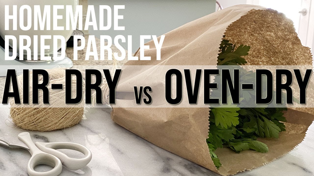 [ASMR cooking] 2 Easy Ways to Dry Herb: Parsley (유기농 파슬리 가루 만들기)