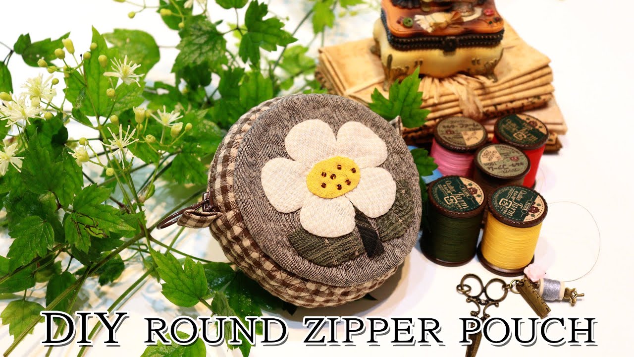 DIY Round Zipper Pouch Tutorial I 퀼트 동글이 지퍼 파우치 만들기