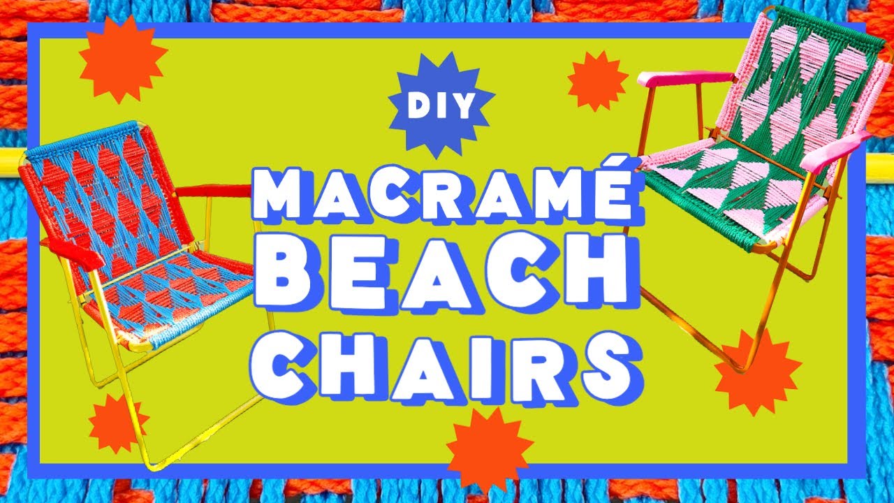 DIY Macramé Beach Chair Makeover
