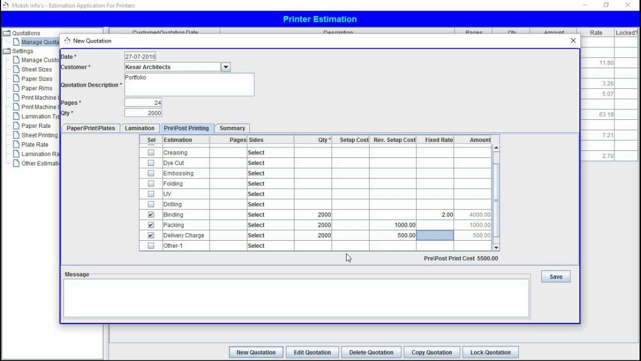 Digital Printing Estimation