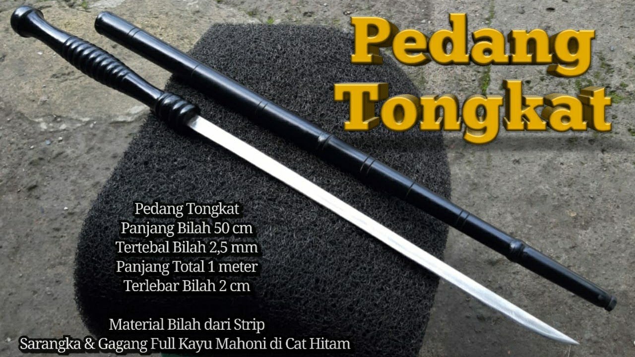 Tongkat Pedang Full Black edition