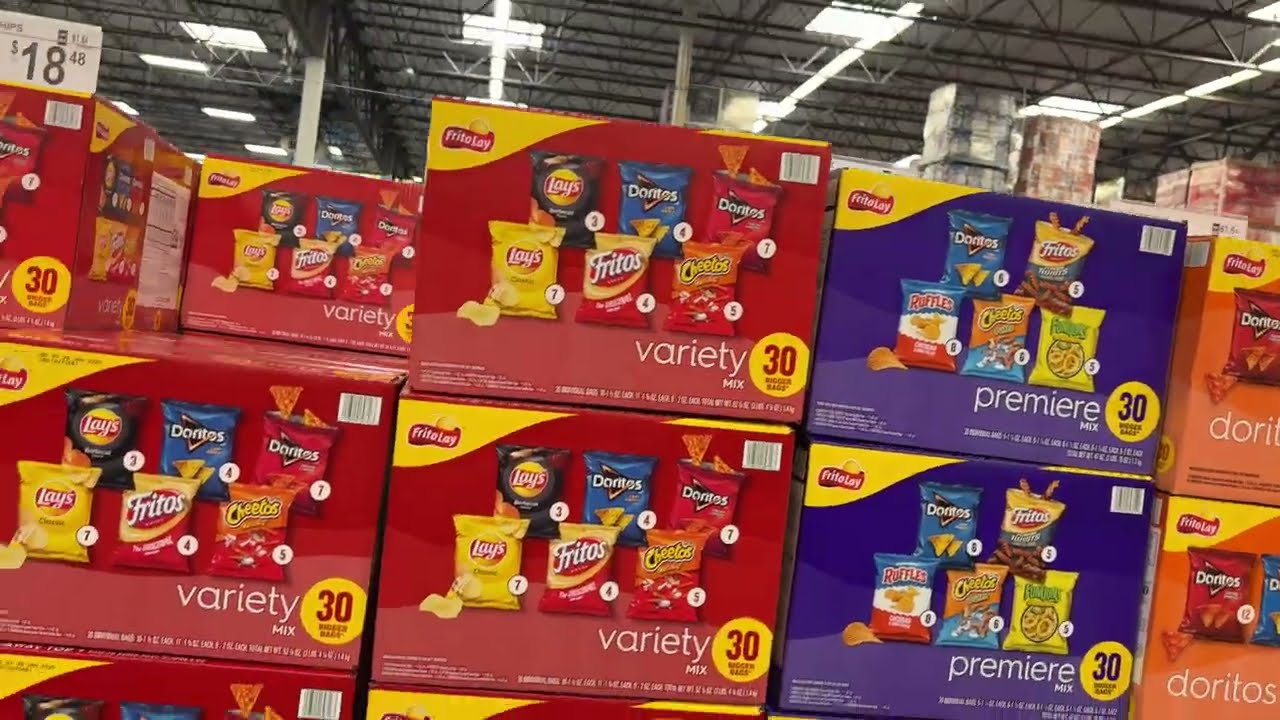 Sam's Club! So Many Choices! All types of snacks