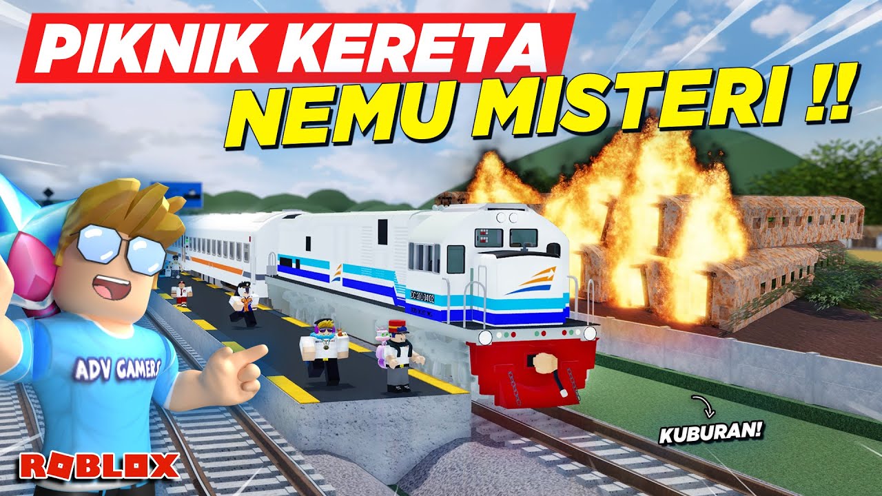 PIKNIK NAIK KERETA API BARU MALAH NEMU MISTERI KUBURAN KERETA !! ROLEPLAY GAME KAI - Roblox