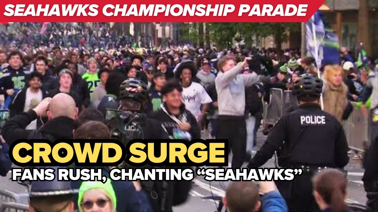 Video shows 12s running down the street after group allegedly jumps barricade on parade route
