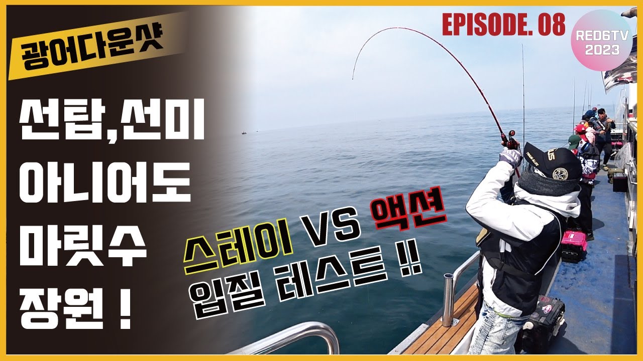 광어다운샷 - 액션 운영법에 따른 입질 횟수 테스트 !