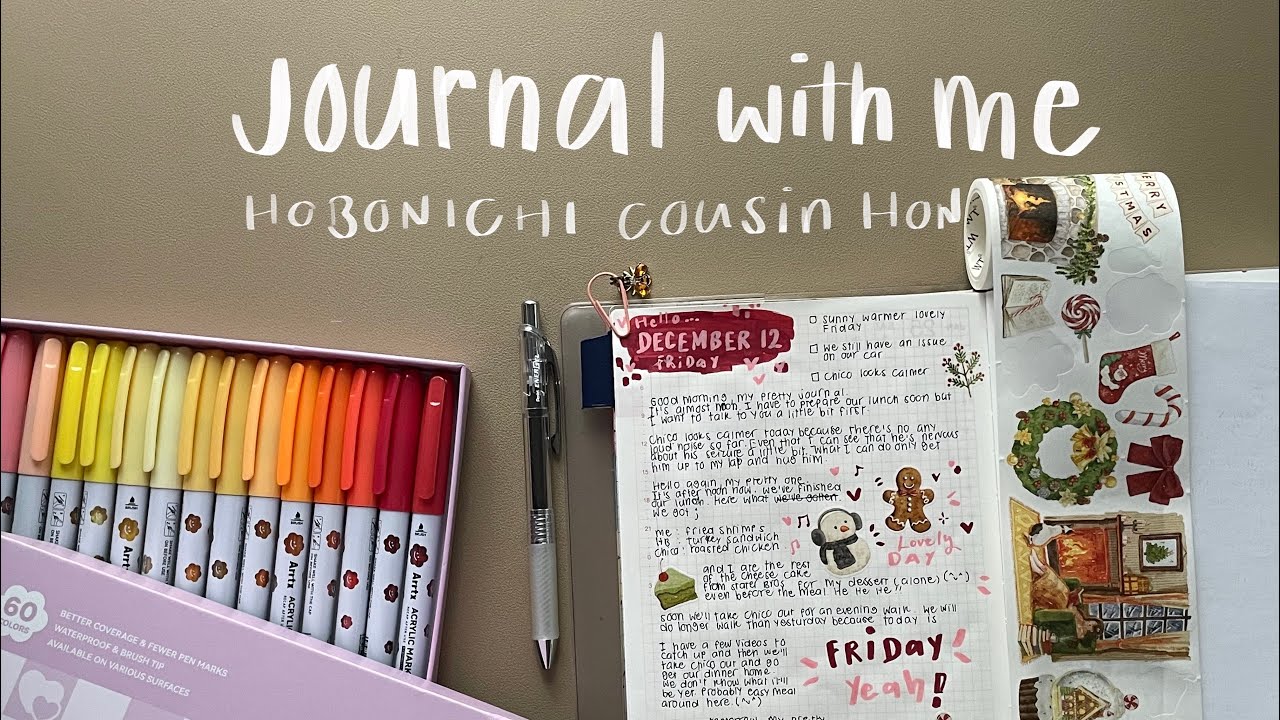 Journal with me | Hobonichi Cousin HON | December 12th 2025