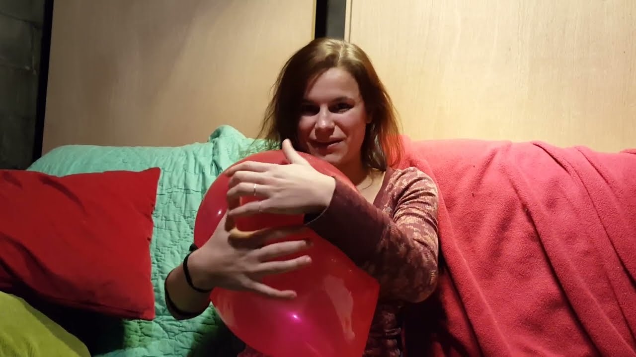 Squeezing balloons is good fun