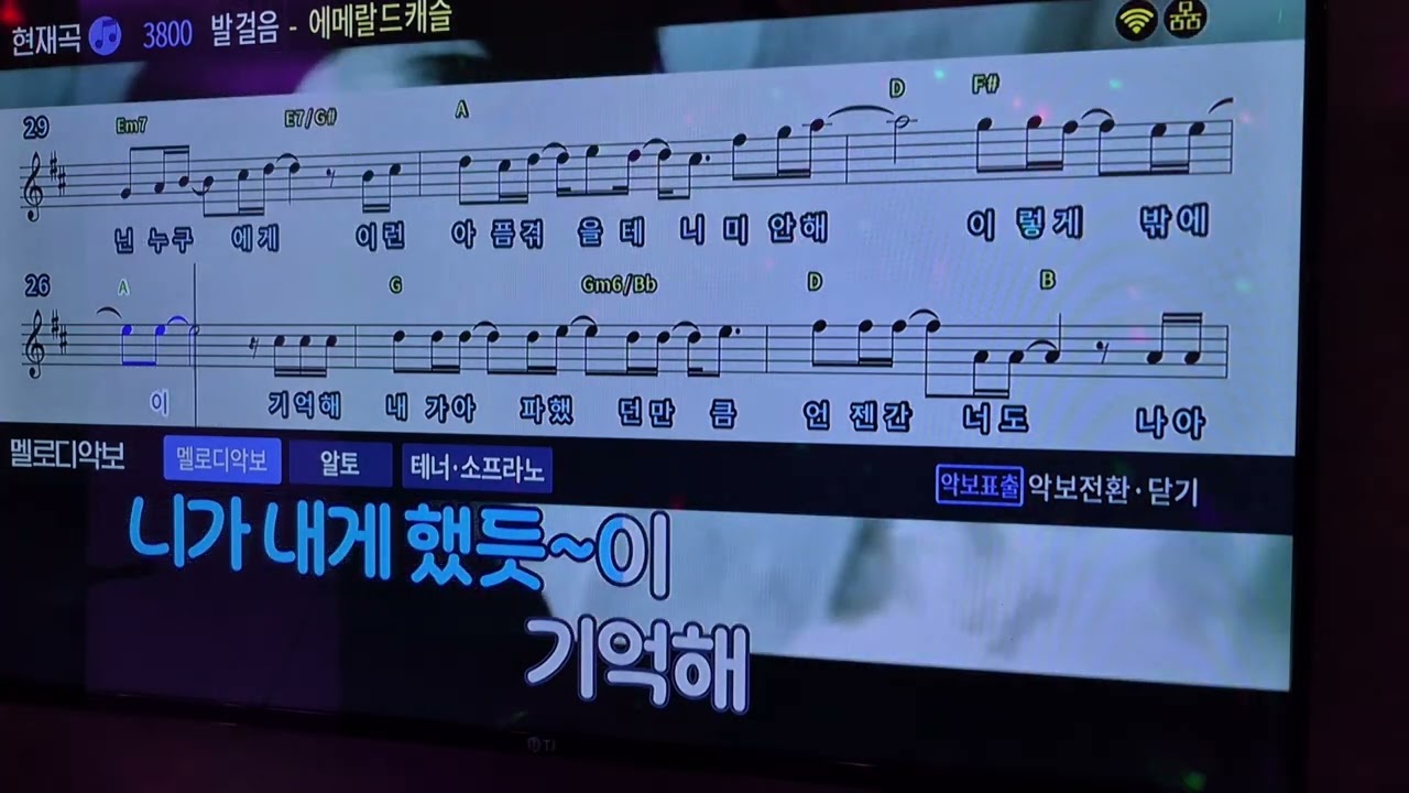 발걸음 - 에메랄드 캐슬 [노래방 커버]