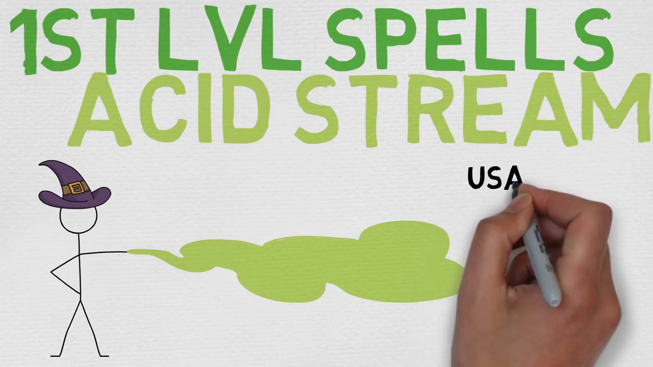 1st Level Spell #79: Acid Stream (5E)