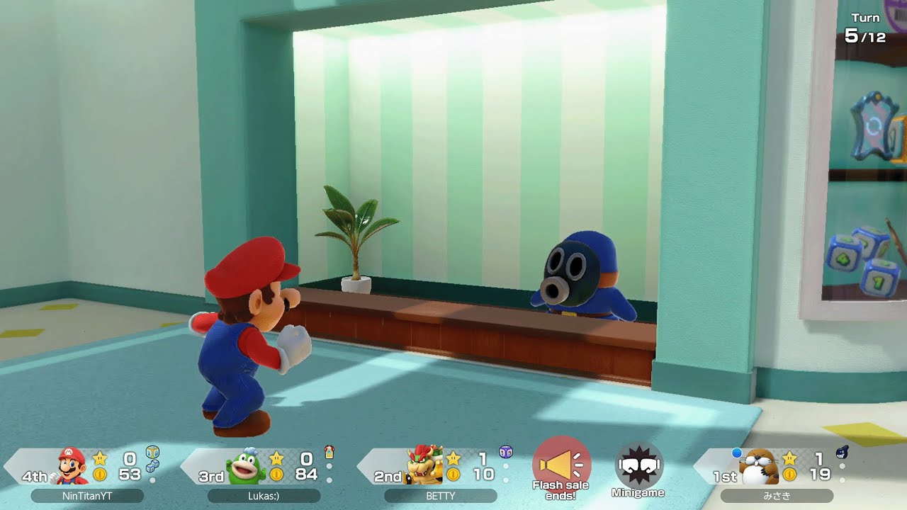 Super Mario Party Jamboree - Mario vs Spike vs Monty Mole vs Bowser - Rainbow Galleria