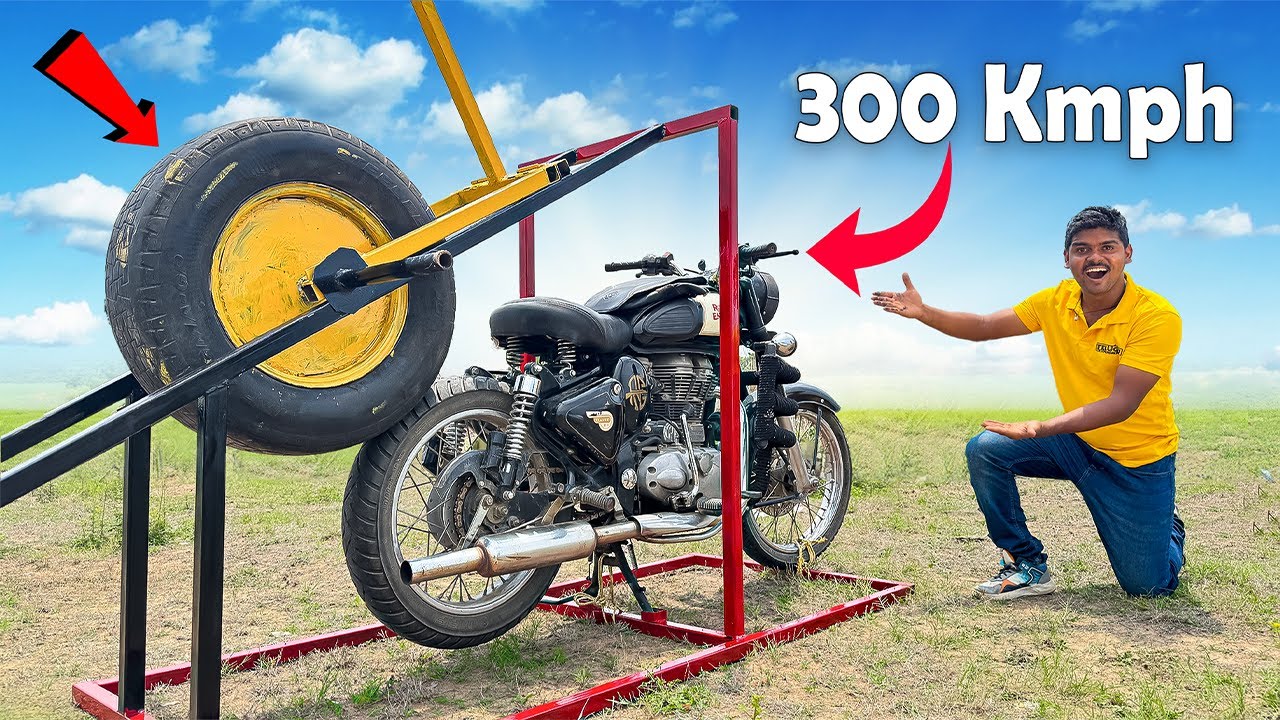 Monster Tyre Launcher - 300 Kph Speed 🔥🔥 దీని Speed ముందు ఏది తట్టుకోలేదు...😱😱 Telugu Experiments