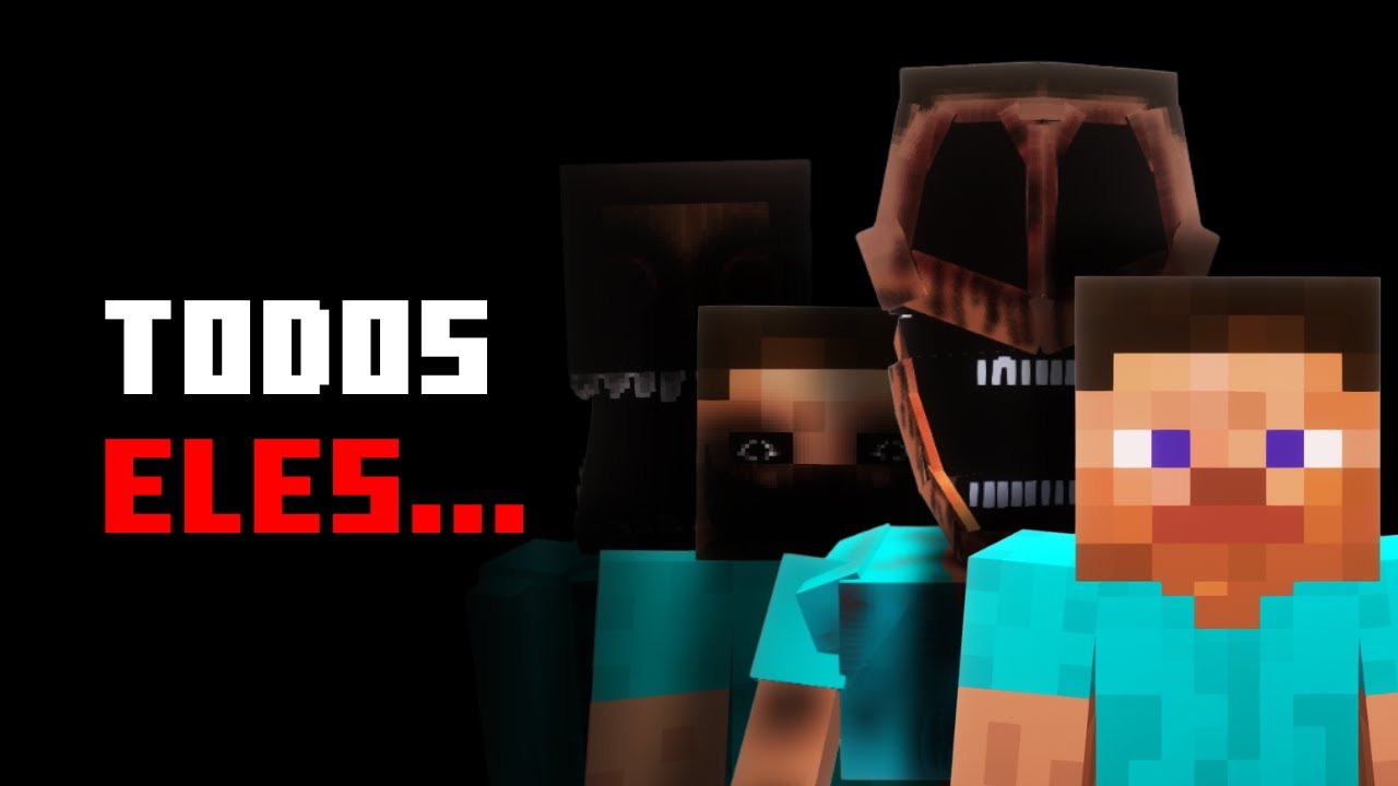 Colocamos TODOS os Steves de TERROR no Minecraft...