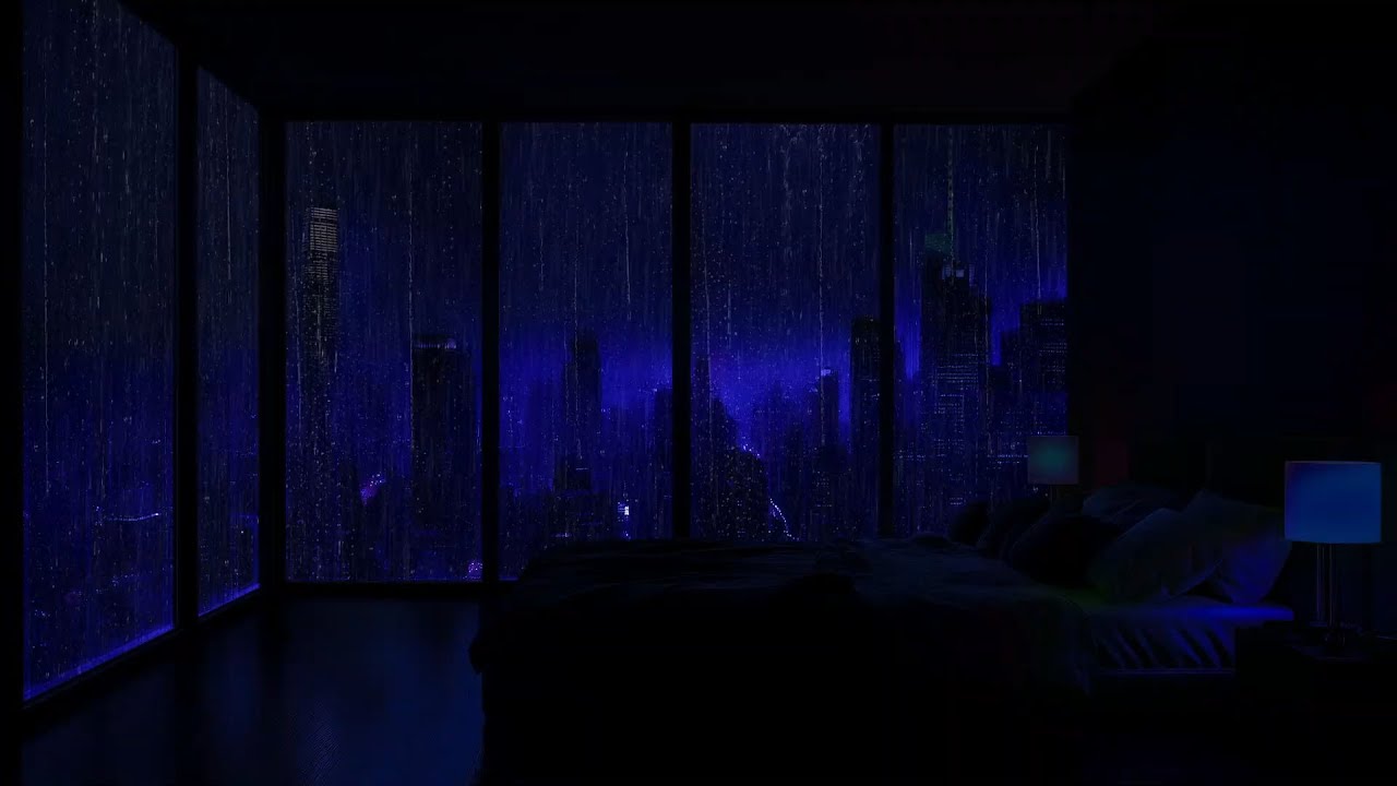 No Ads The Sound of Rain for Sleep - Sleeping in a Million Dollar Apartment in NYC ✨ Rain Sleep ASMR