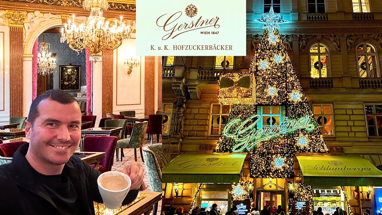 Caf&eacute; Gerstner - K. u. K. Hofzuckerb&auml;ckerei | Palais Todesco 🏛️🎄☕️ Coffee House in Vienna, Austria 🇦🇹