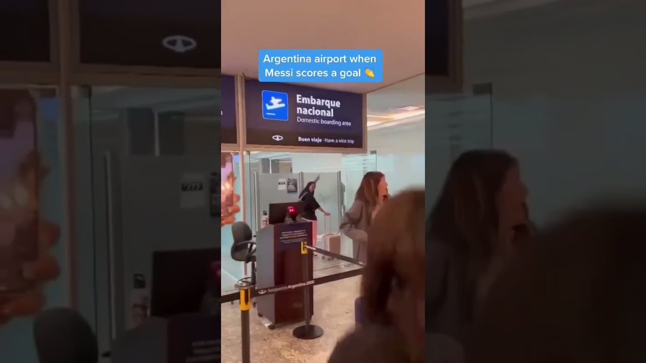 Argentina Airport Goes Crazy After Lionel Messi Scores In World Cup! #lionelmessi #messi #worldcup